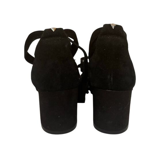 Sam Edelman Sheri Suede Block Heel Lace-Up Sandals Black Size 6.5M - Picture 6 of 7